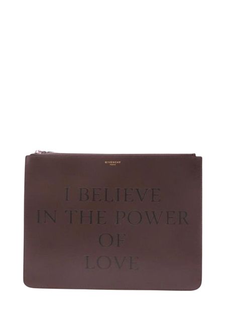 Busta con zip GIVENCHY | BK06072531CUOIO