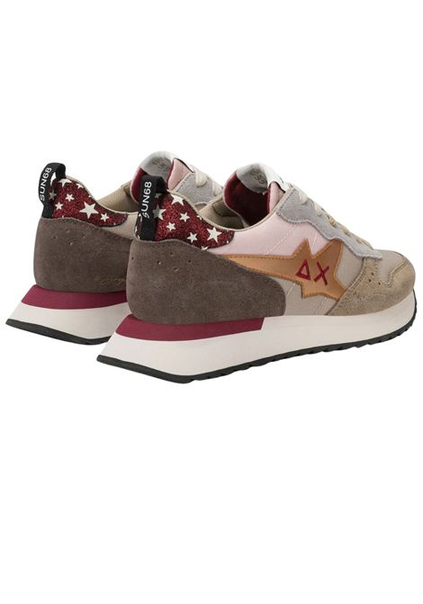 Sneaker Stargirl Multicolor in nylon e suede beige scuro SUN68 | Z4521677