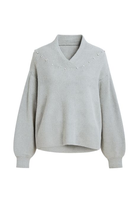 Maglia in maglia grossa con dettagli gioiello TWINSET | 252LI3PBB00082