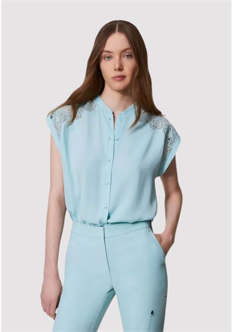 Camicia in twill con ricamo TWINSET | 251AP242112134