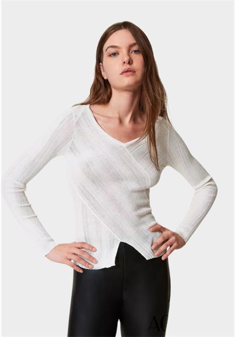 Maglia a coste con spacco TWINSET | 251AP303200632
