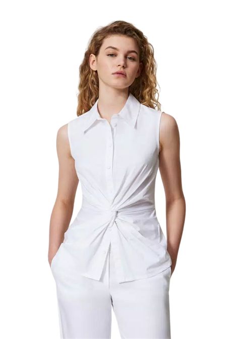 Camicia in popeline con nodo TWINSET | 251AX210100840