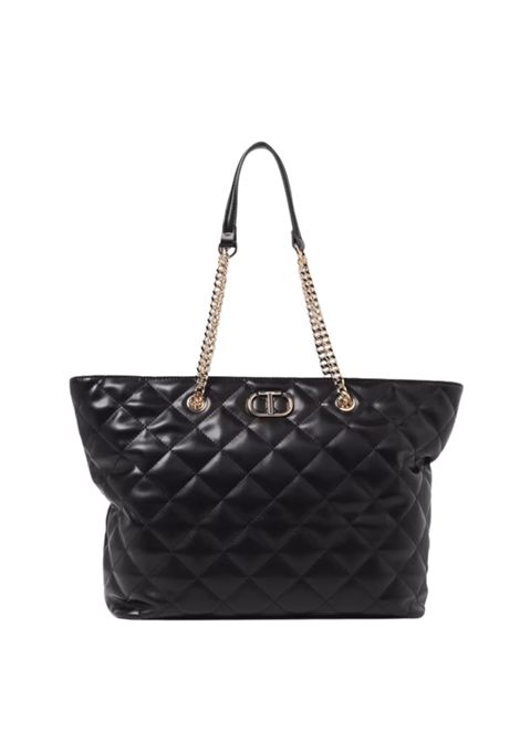 Borsa tote trapuntata Audrey Twinset con logo Oval T TWINSET | 251TB737000006