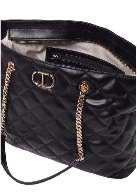 Borsa tote trapuntata Audrey Twinset con logo Oval T TWINSET | 251TB737000006