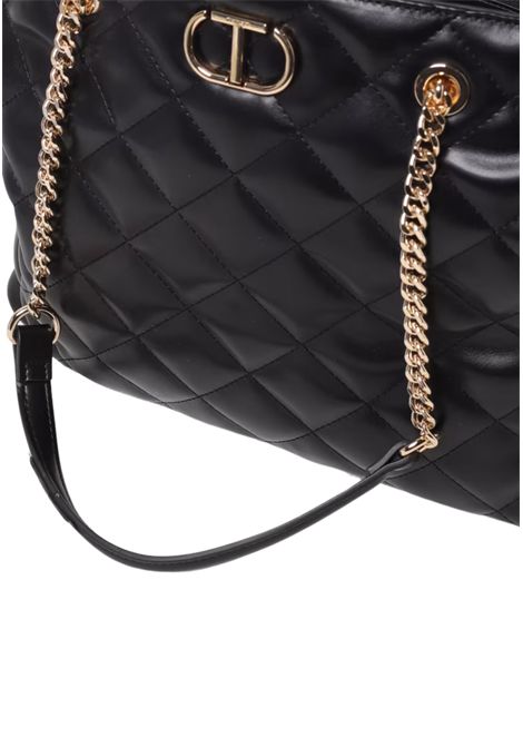 Borsa tote trapuntata Audrey Twinset con logo Oval T TWINSET | 251TB737000006